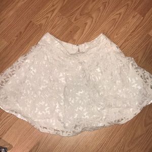 White lace skirt